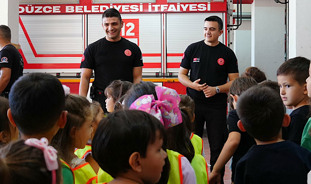 Düzce'de çocuklara itfaiye eğitimi