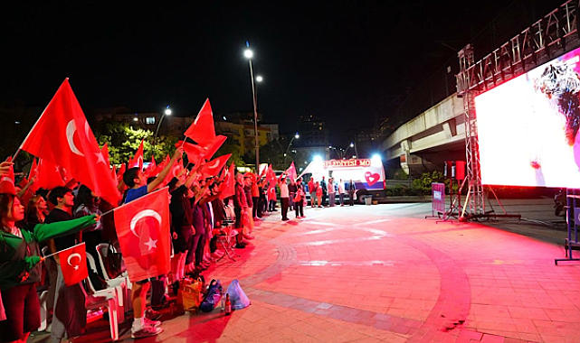 Kartal’da, Avrupa Basketbol Şampiyonası finali meydanda izledi