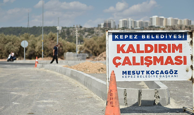 Kepez’de 92 kilometrelik kaldırım çalışması