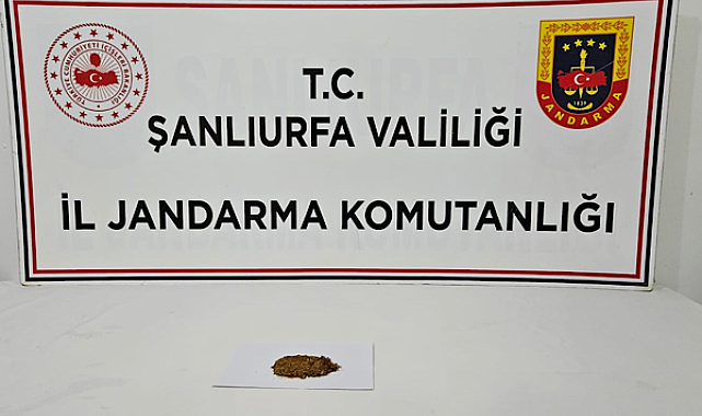 Şanlıurfa’da narkotik operasyonu