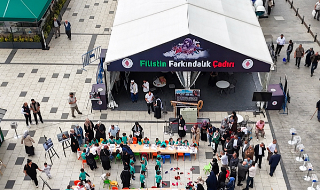 Ümraniye'de ''Filistin Farkındalık Çadırı'' etkinliği