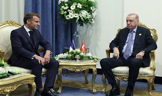 Cumhurbaşkanı Erdoğan, Fransa Cumhurbaşkanı Macron ile görüştü