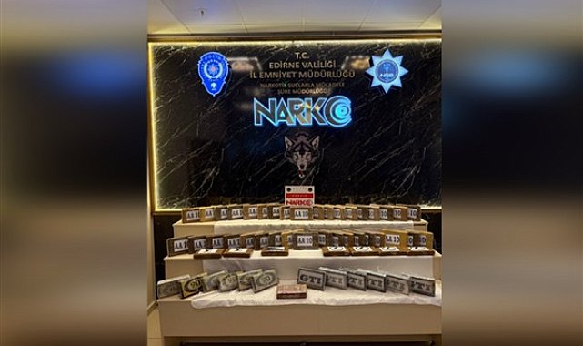 Edirne'de 210 milyon TL'lik kokain ele geçirildi