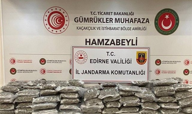 Hamzabeyli Gümrük Kapısı’nda 105 kilo esrar ele geçirildi