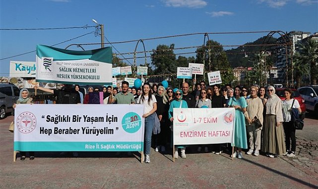 Rize'de Sağlıklı Yaşam Yürüyüşü düzenlendi