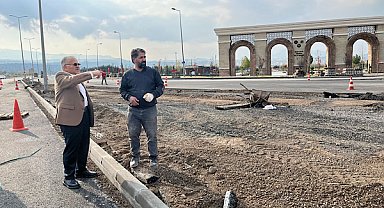 Büyükkılıç, kavşak düzenleme çalışmalarını yerinde inceledi