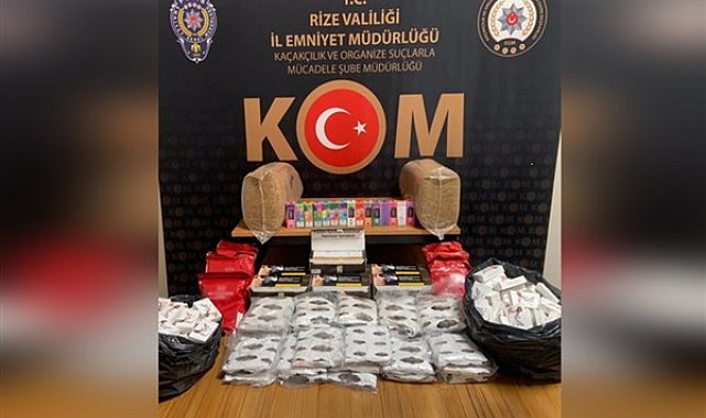 Rize'de kaçakçılık operasyonu