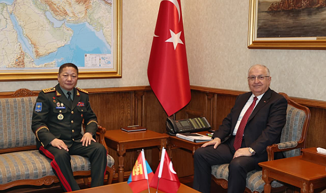 Bakan Güler, Moğolistan Genelkurmay Başkanı Sunrev’i kabul etti