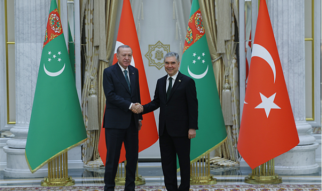 Cumhurbaşkanı Erdoğan, Türkmenistan Halk Maslahatı Başkanı Berdimuhamedov ile görüştü