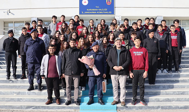 Karaman'da öğrenciler, Jandarmanın görev ve sorumluluklarını öğrendi