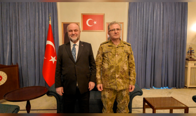 Orgeneral Tokel, Büyükelçi Köroğlu'nu ziyaret etti