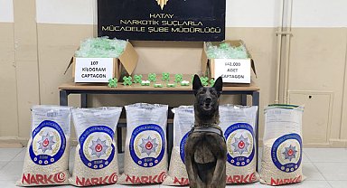 Hatay’da 107 kilogram Captagon ele geçirildi