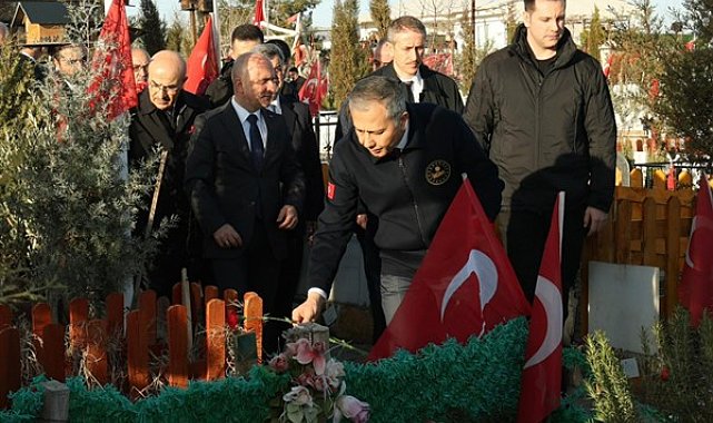 Bakan Yerlikaya, deprem şehitlerini andı