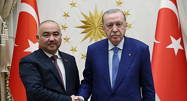 Cumhurbakanı Erdoğan, Kırgızistan Meclis Başkanı Turgunbek Uulu'yu kabul etti