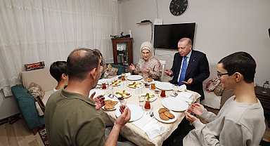 Cumhurbaşkanı Erdoğan, Kayacık ailesiyle iftar yaptı