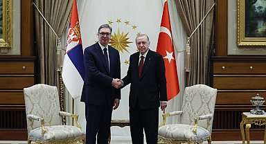 Cumhurbaşkanı Erdoğan, Sırp mevkidaşı Vucic ile bir araya geldi