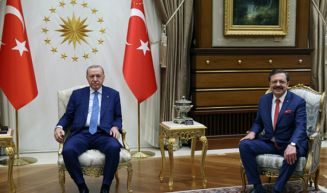 Cumhurbaşkanı Erdoğan, TOBB Başkanı Hisarcıklıoğlu ile bir araya geldi