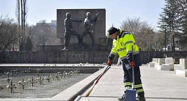 Ankara’da bayram öncesi temizlik çalışmaları sürüyor