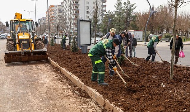 Diyarbakır’da Selahattin Eyyubi Bulvarı peyzajla yenileniyor