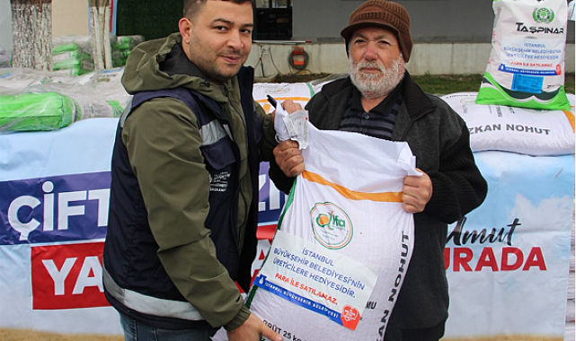 İBB'den çiftçiye tohum ve hasat makinesi desteği