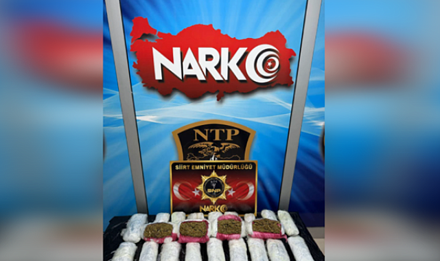 Siirt'te uyuşturucu operasyonu