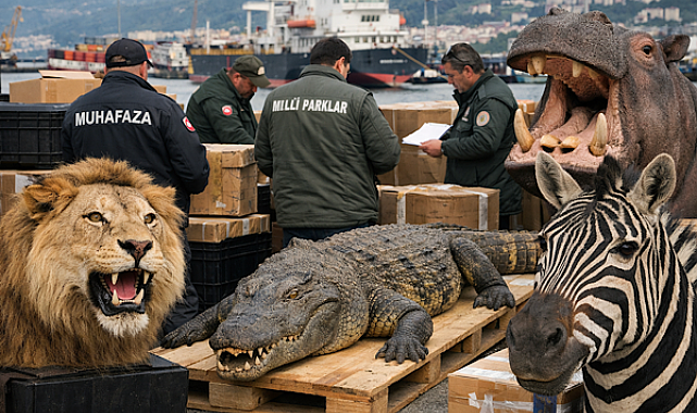 Trabzon Limanı’nda yaban hayatı kaçakçılığı operasyonu