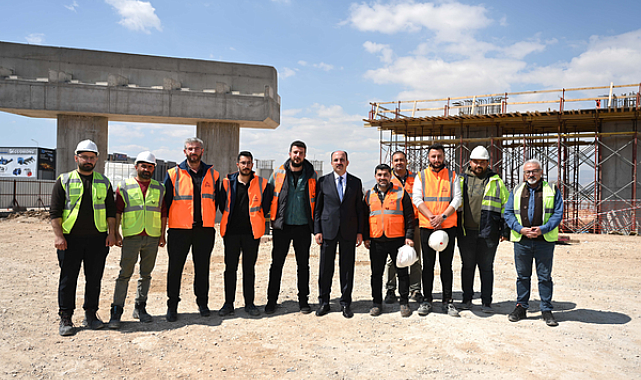 Altay, inşası süren TÜMOSAN kavşağında  incelemerde bulundu