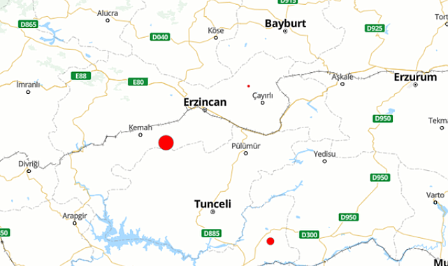 Erzincan'da deprem
