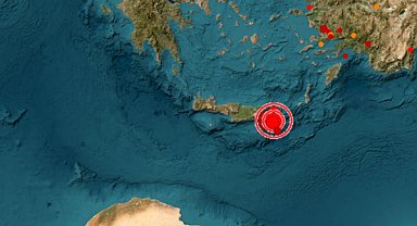 Girit Adası açıklarında 5,0 büyüklüğünde deprem