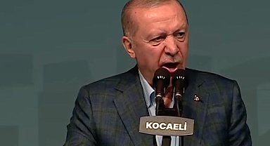 Erdoğan Kocaeli Stadyumu önünde vatandaşlara hitap etti