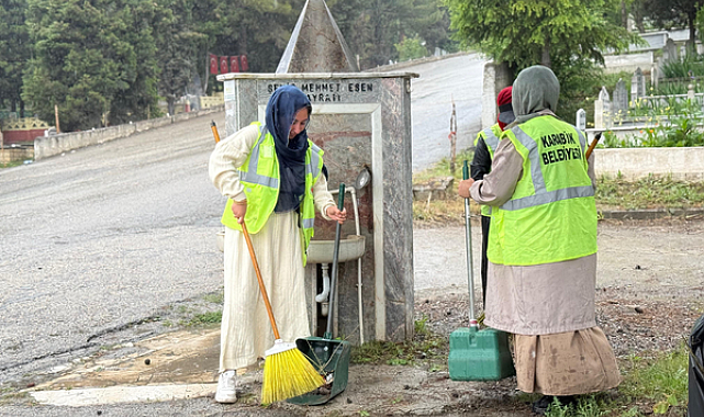 Karabük’te mezarlıklarda bayram öncesi temizlik çalışması başlatıldı