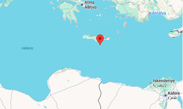 Akdeniz'de deprem