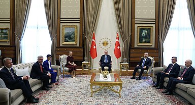 Cumhurbaşkanı Erdoğan, AB yetkililerini kabul etti