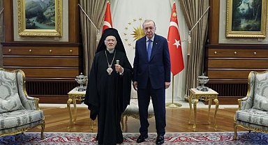 Cumhurbaşkanı Erdoğan, Fener Rum Patriği Bartholomeos’u kabul etti