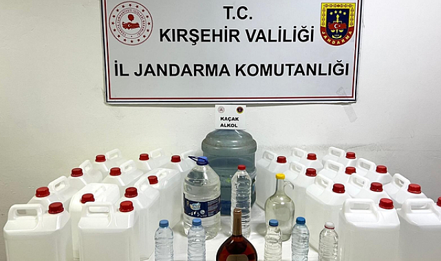Kırşehir’de kaçak alkol operasyonu: 3 adrese eş zamanlı baskın