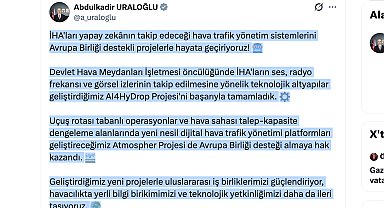 Uraloğlu: Hava trafiğinde yapay zeka destekli yeni dönem