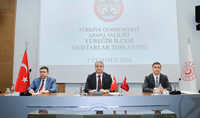Adana Valisi Yavuz, Yüreğir muhtarlarıyla bir araya geldi