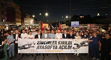 AK Parti Gençlik Kolları Ayasofya yürüyüşü düzenledi