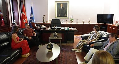 Belçika'nın Berchem Belediye Başkanı Öztürk, Başkan Ünlüce'yi ziyaret etti