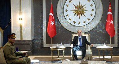 Cumhurbaşkanı Erdoğan, Pakistan Kara Kuvvetleri Komutanı Mareşal Munir'i kabul etti