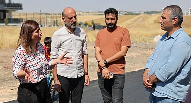 Eşbaşkan Bucak, altyapı ve peyzaj çalışmalarını sahada inceledi