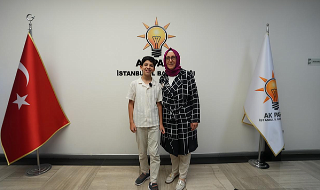 Gazze'nin çocuk elçisi Jazar, AK Parti İstanbul İl Başkanlığını ziyaret etti