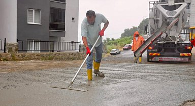 Giresun’da yol ve kaldırım çalışmaları sürüyor