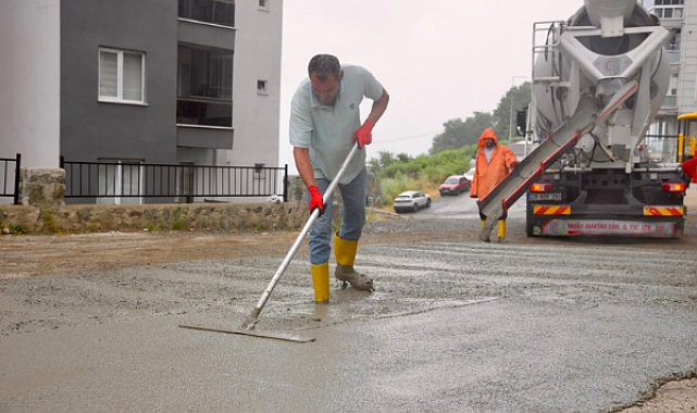 Giresun’da yol ve kaldırım çalışmaları sürüyor