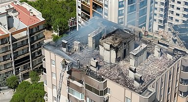 Menemen'de çatı yangınında mahsur kalan 3 işçi kurtarıldı