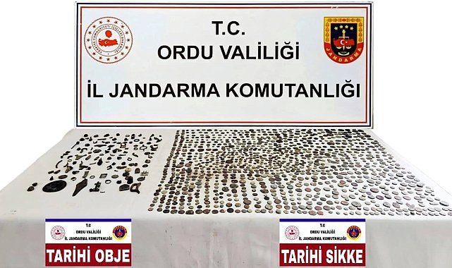 Ordu'da kaçakçılık operasyonlarında tarihi eser ve kaçak araç ele geçirildi