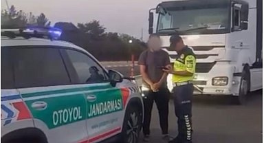 Otoyolda ters yönde ilerleyen çekiciye 90 bin lira ceza kesildi