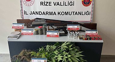 Rize'de uyuşturucu ve aranan şahıslara yönelik operasyon