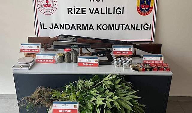 Rize'de uyuşturucu ve aranan şahıslara yönelik operasyon