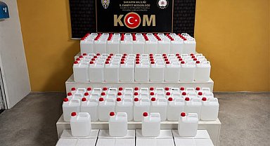 Sakarya'da 1 ton etil alkol ele geçirildi